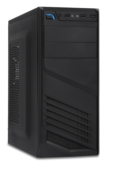 Xtech - Desktop - All black - ATX - pc case 600W ps-3