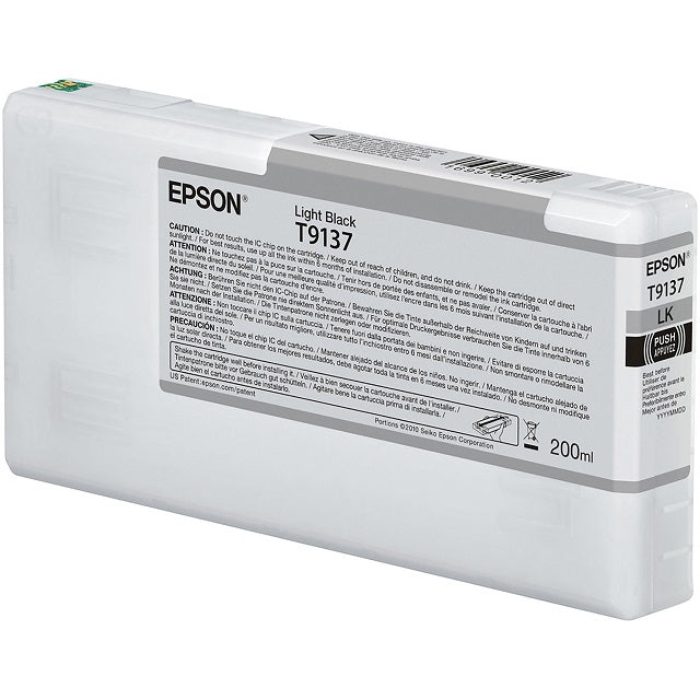 Epson T9137 - 200 ml - negro claro - original - cartucho de tinta - para SureColor P5000, SC-P5000-4