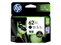 HP 62XL - 12 ml - Alto rendimiento - negro - original - cartucho de tinta - para ENVY 55XX, 56XX, 76XX; Officejet 200, 250, 57XX, 8040-1