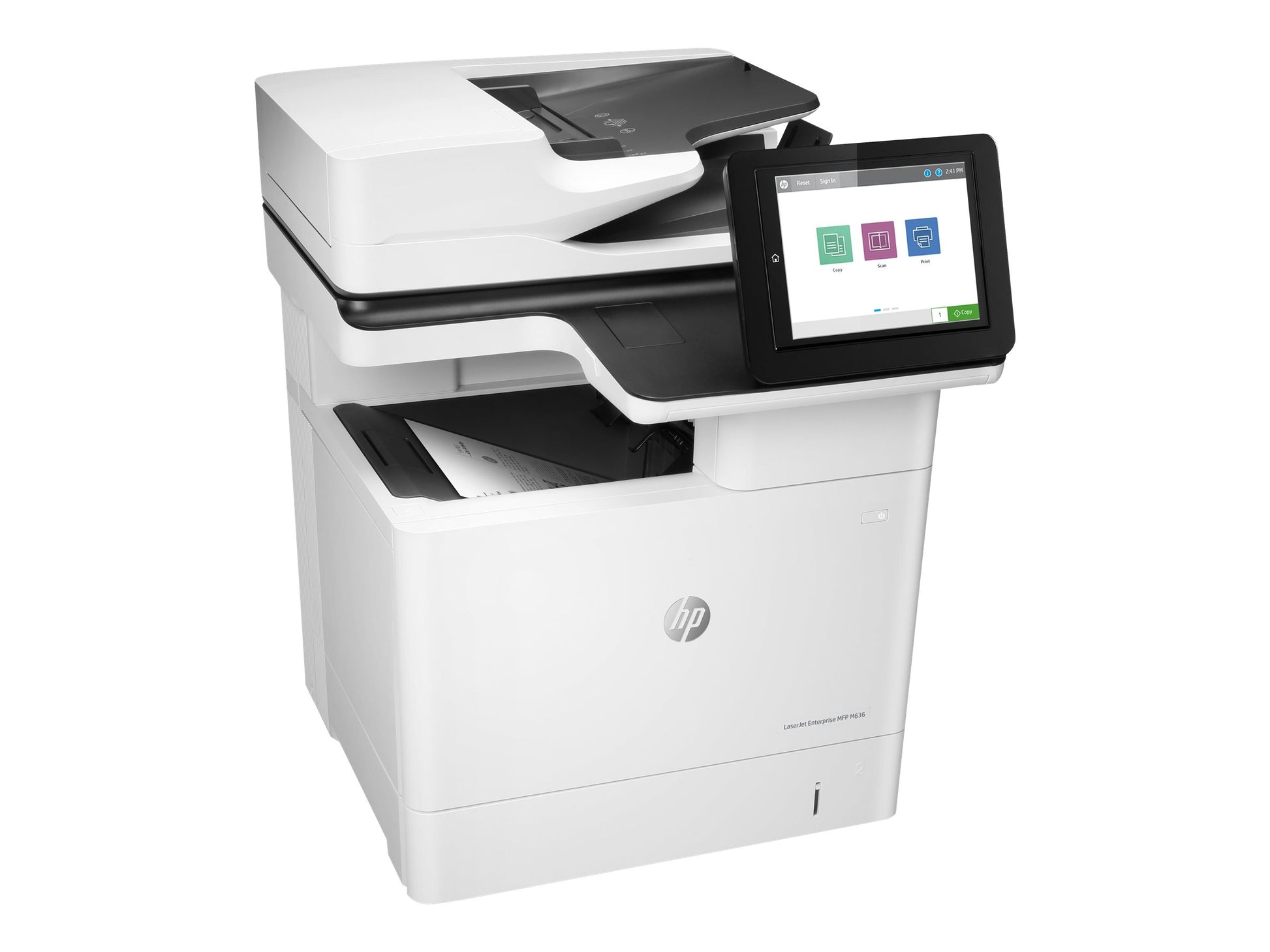 HP LaserJet Enterprise MFP M636fh - Impresora multifunción - B/N - laser - 216 x 864 mm (original) - A4/Legal (material) - hasta 75 ppm (copiando) - hasta 71 ppm (impresión) - 650 hojas - 33.6 Kbps - USB 2.0, Gigabit LAN, host USB 2.0-2