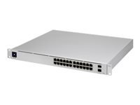 Ubiquiti UniFi Switch USW-Pro-24-POE - Conmutador - Gestionado - 24 x 10/100/1000 (16 PoE+, 8 PoE++) + 2 x 10 Gigabit SFP+ (enlace de subida) - sobremesa, montaje en rack - PoE++ (400 W)-9