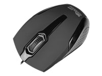 Klip Xtreme KMO-120BK - Ratón - diestro y zurdo - óptico - 3 botones - cableado - USB - negro-3