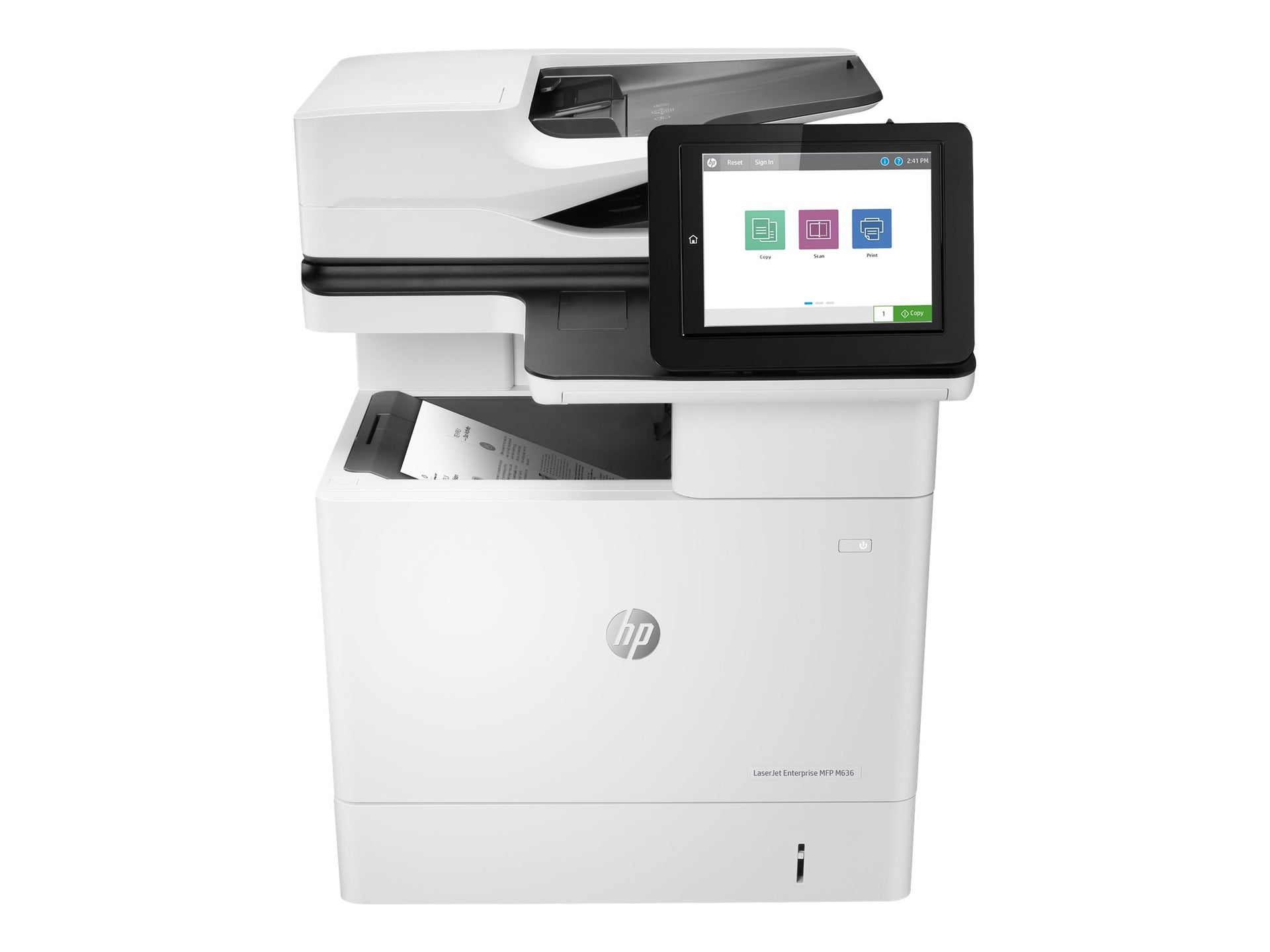 HP LaserJet Enterprise MFP M636fh - Impresora multifunción - B/N - laser - 216 x 864 mm (original) - A4/Legal (material) - hasta 75 ppm (copiando) - hasta 71 ppm (impresión) - 650 hojas - 33.6 Kbps - USB 2.0, Gigabit LAN, host USB 2.0