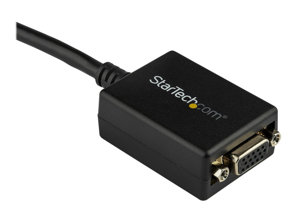 StarTech.com Adaptador Conversor de Vídeo DisplayPort DP a VGA - Cable Convertidor Activo - Hembra VGA - Macho DP - Hasta 1920x1200 - Adaptador de pantalla - DisplayPort (M) a HD-15 (VGA) (H) - 27.94 cm - trabado - negro - para P/N: DK30C2DAGPD, MST14DP12-13