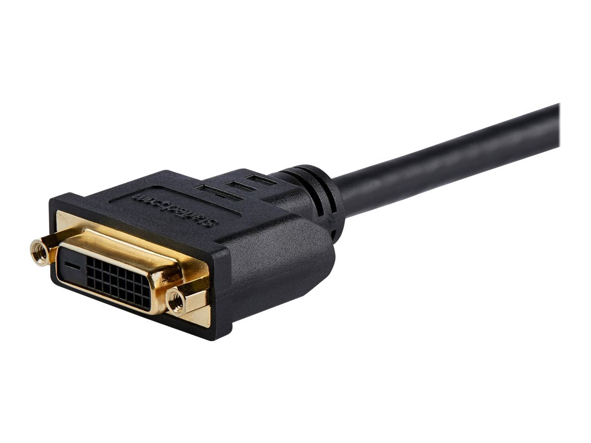 StarTech.com Adaptador de 20cm HDMI a DVI - DVI-D Hembra - HDMI Macho - Cable Conversor de Vídeo - Negro - Adaptador de vídeo - HDMI macho a DVI-D hembra - 20.32 cm - blindado - negro - para P/N: BNDDKT30CAHV, CDP2DVIMM2MB, DKT30CSDHPD, DKT30CSDHPD3, DP2D-14