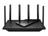 TP-LINK Archer AX73 - V1 - - enrutador inalámbrico - conmutador de 4 puertos - 1GbE - Wi-Fi 6 - Doble banda - hasta 5.4Gbps - Estructura 4T4R y HE160 en la banda 5GHz que permite una conexión ultrarrápida de 4.8 Gbps - 6 potentes antenas - Entrada USB 3.0-10