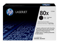 HP 80X - Alto rendimiento - negro - original - LaserJet - cartucho de tóner (CF280X) - para LaserJet Pro 400 M401, MFP M425-9