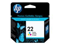 HP 22 - 5 ml - color (cian, magenta, amarillo) - original - cartucho de tinta - para Deskjet F2185, F2187, F2210, F2235, F2240, F2275, F2280, F2290, F375, F4175, F4190, F4194-4