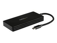 StarTech.com Caja USB 3.1 (10Gbps) USB-C para SSD M.2 SATA - Caja Externa Portátil para Disco USB Tipo C - de Aluminio - Caja de almacenamiento - M.2 - M.2 Card - USB 3.1 (Gen 2) - negro - para P/N: PEXUSB321C-4