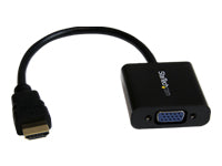 StarTech.com Adaptador Conversor de Vídeo HDMI a VGA HD15 - Cable Convertidor - 1920x1200 - 1080p - Adaptador de vídeo - HDMI macho a HD-15 (VGA) hembra - 24.5 cm - negro - compatibilidad con 1080p, activo - para P/N: DK30C2DPEPUE, DK30C2DPPDUE, DK31C3HDP-12