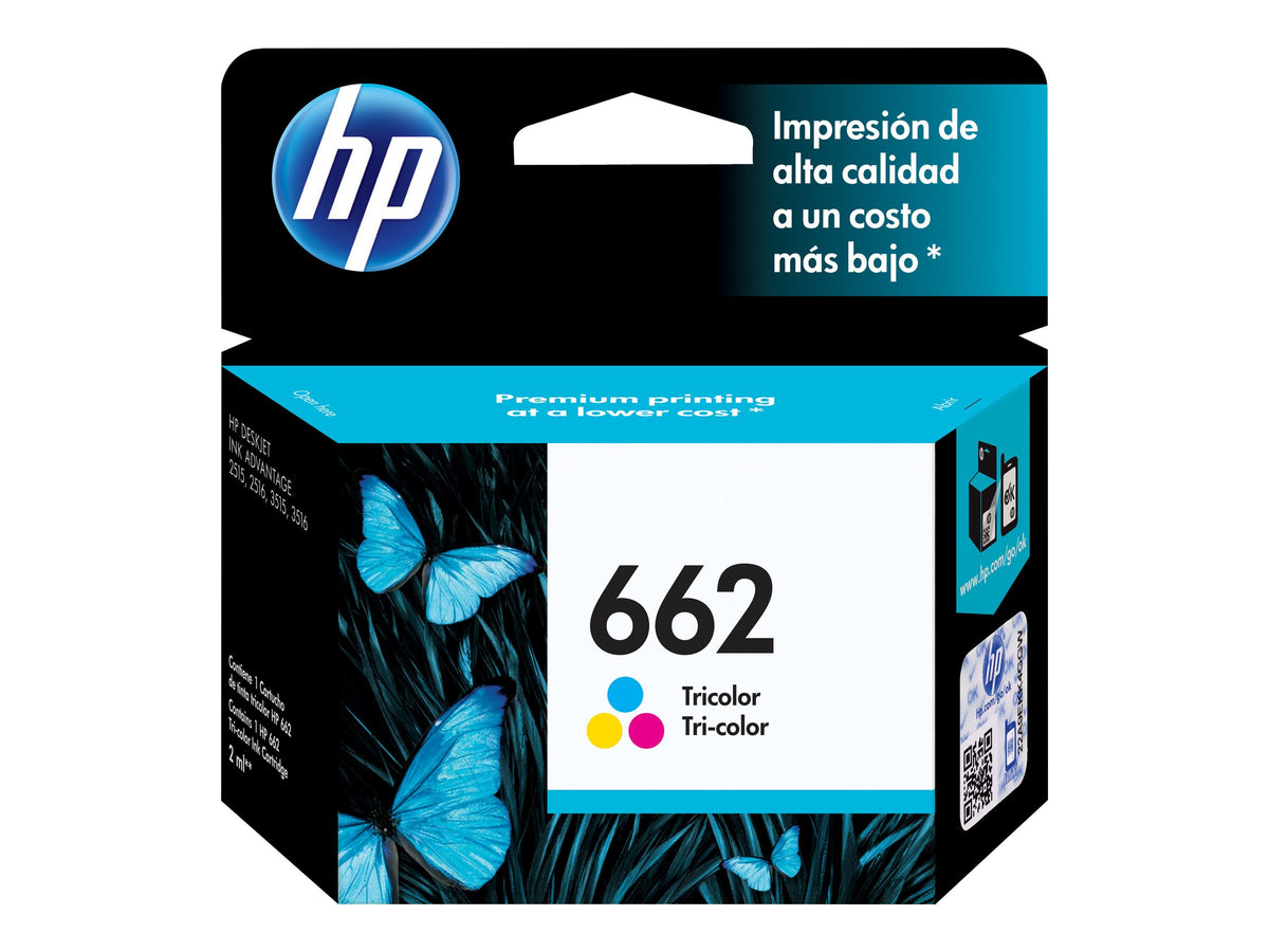 HP 662 - Color (cian, magenta, amarillo) - original - Ink Advantage - cartucho de tinta - para Deskjet 1516, Ink Advantage 15XX, Ink Advantage 35XX, Ink Advantage 4645
