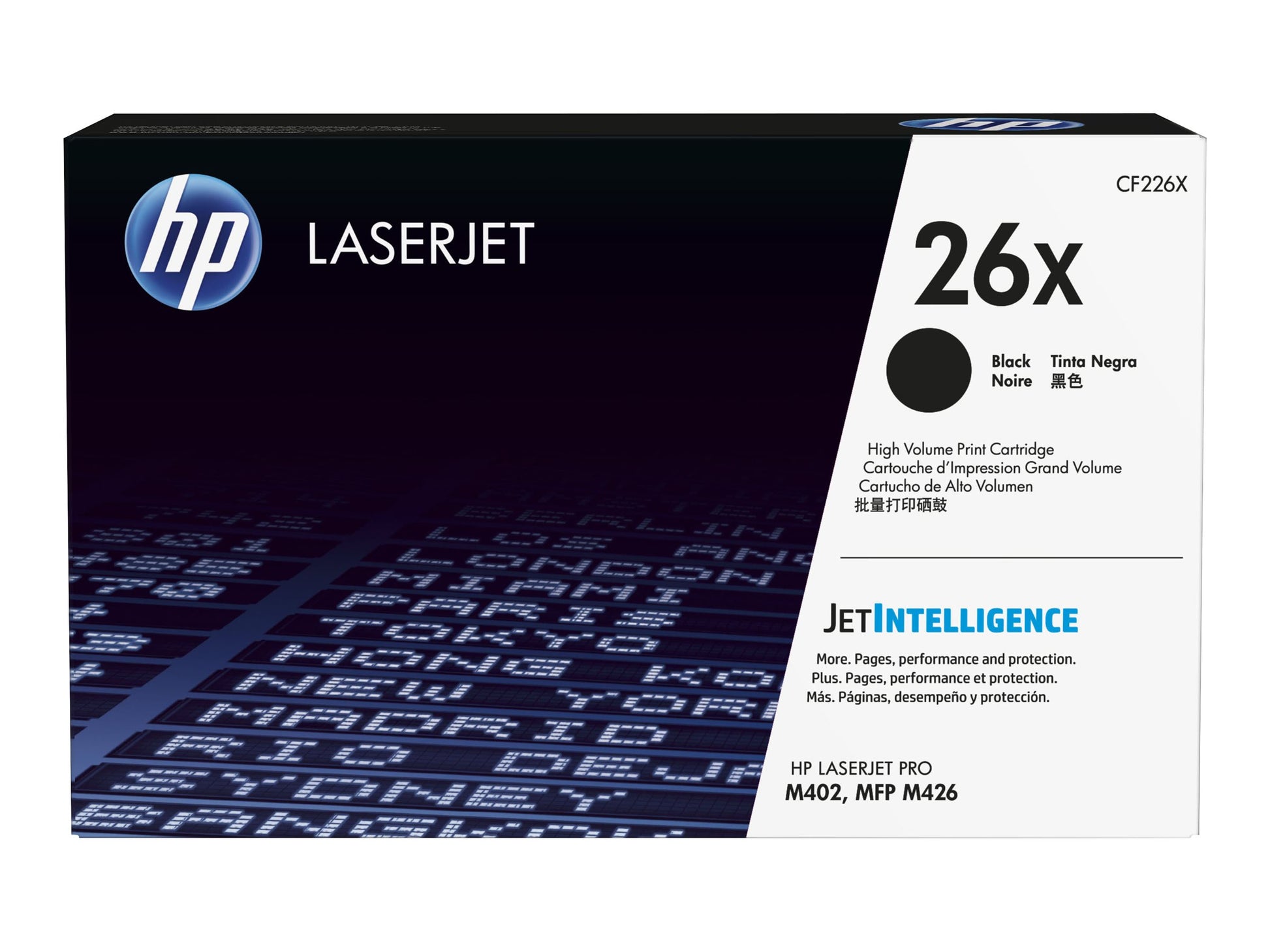 HP 26X - Alto rendimiento - negro - original - LaserJet - cartucho de tóner (CF226X) - para LaserJet Pro M402, MFP M426-5