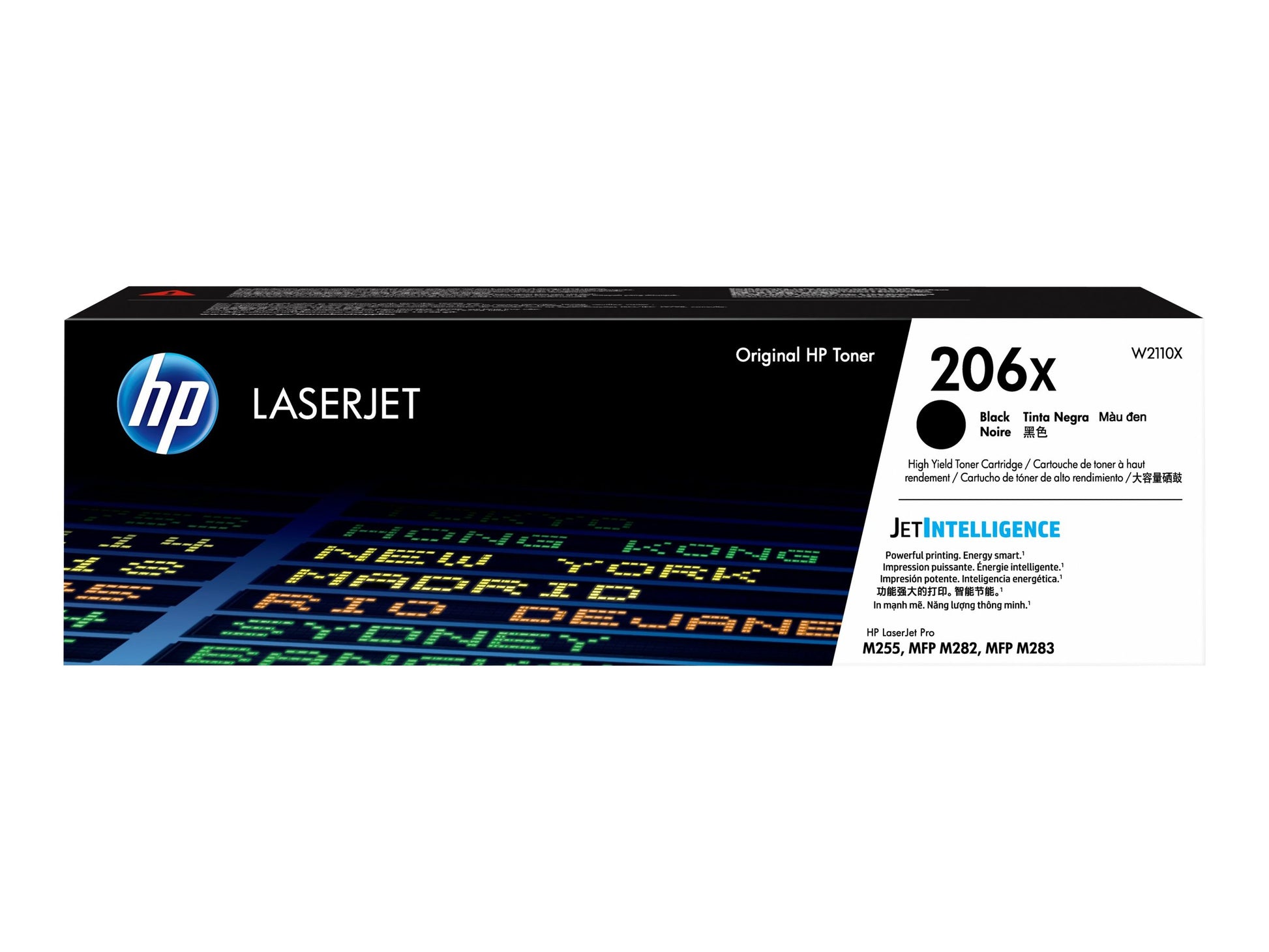 HP 206X - Alto rendimiento - negro - original - LaserJet - cartucho de tóner (W2110X) - para Color LaserJet Pro M255, M283, MFP M282, MFP M283-6
