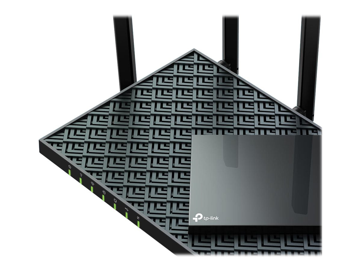 TP-LINK Archer AX73 - V1 - - enrutador inalámbrico - conmutador de 4 puertos - 1GbE - Wi-Fi 6 - Doble banda - hasta 5.4Gbps - Estructura 4T4R y HE160 en la banda 5GHz que permite una conexión ultrarrápida de 4.8 Gbps - 6 potentes antenas - Entrada USB 3.0-1