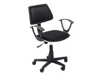 Xtech Roma - Silla - secretario - reposabrazos - inclinación - giratorio - plástico, metal, espuma, contrachapado, tejido - negro-5