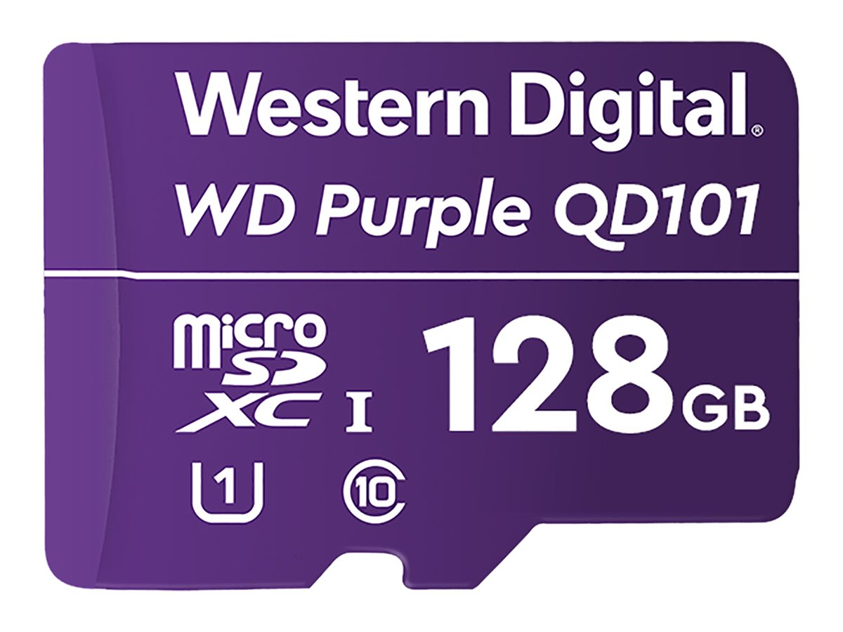 WD Purple SC QD101 WDD128G1P0C - Tarjeta de memoria flash - 128 GB - UHS-I U1 / Class10 - microSDXC UHS-I - púrpura-6