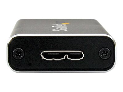 StarTech.com Caja Adaptador M.2 NGFF a USB 3.1 con Carcasa Protectora - Caja de SSD M.2 para SSDs M.2 SATA (SM21BMU31C3) - Caja de almacenamiento - M.2 - SATA 6Gb/s - USB 3.1 (Gen 2) - negro, plata - para P/N: TBLT3MM1MA, TBLT3MM2M, TBLT3MM2MA-6