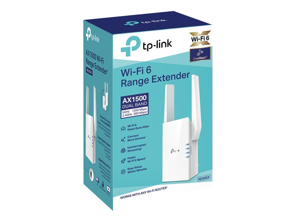 TP-Link RE505X - Extensor de Red Wi-Fi 6 AX1500 - 300 Mbps a 2.4GHz + 867Mbps a 5GHz-2 × antenas externas - 1 × puerto de 10/100 Mbps - enchufado a la pared-5