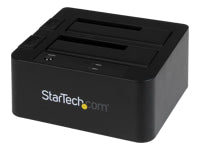 StarTech.com Dual-Bay USB 3.0 eSATA to SATA Hard Drive Docking Station, USB Hard Drive Dock, External 2.53.5 SATA IIIIII, SSDHDD Docking Station, Hot-Swap Hard Drive Bays - Top-Loading - Controlador de almacenamiento - 2.5", 3.5" - SATA 6Gb/s - eSATA 6Gb/