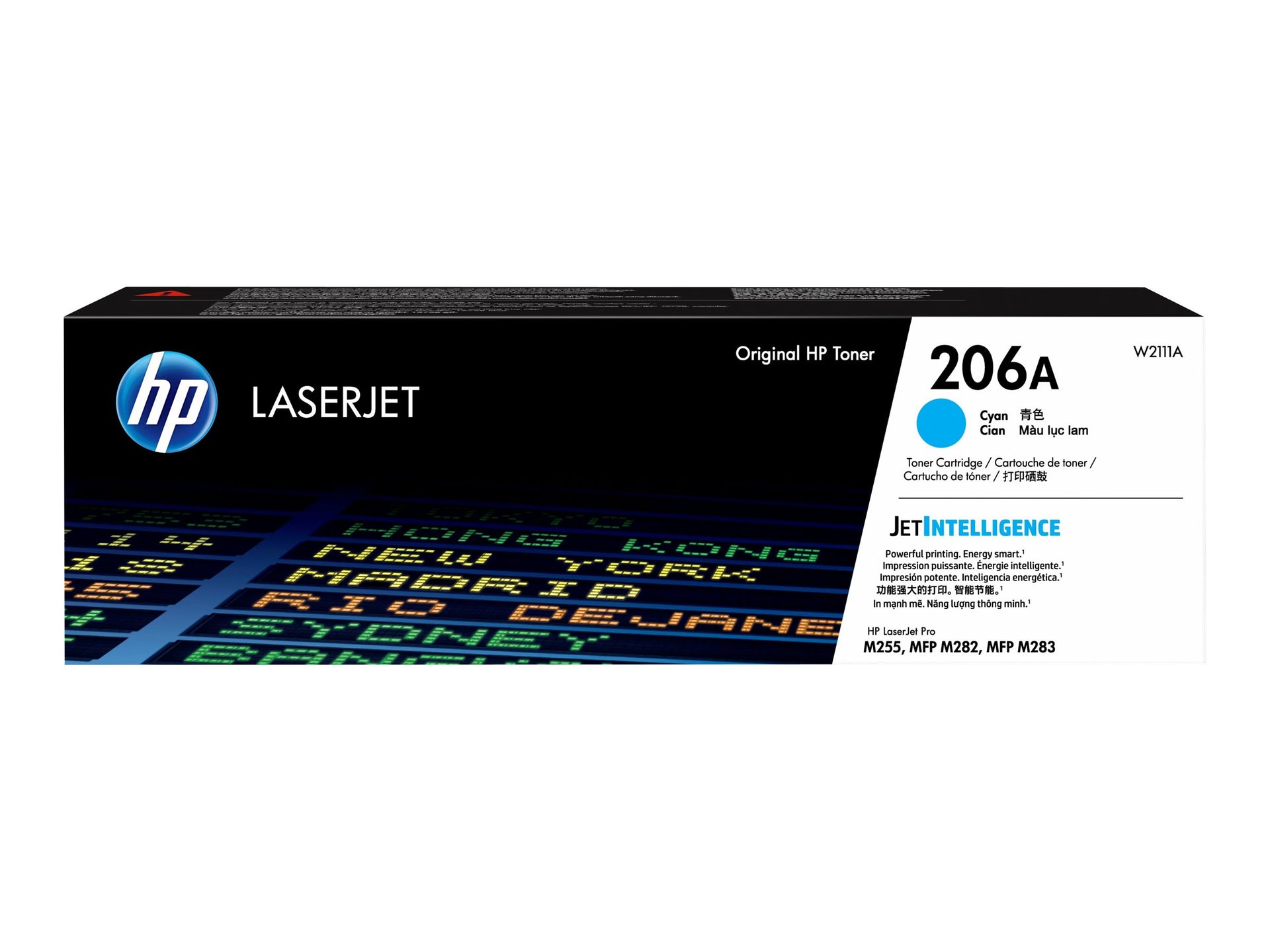 HP 206A - Cián - original - LaserJet - cartucho de tóner (W2111A) - para Color LaserJet Pro M255, M283, MFP M282, MFP M283