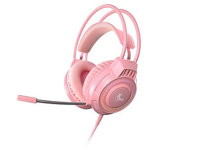 Xtech - XTH-564 - Headset - Para Computer / Para Game console - Wired - 3.5mm+USB Pink-3