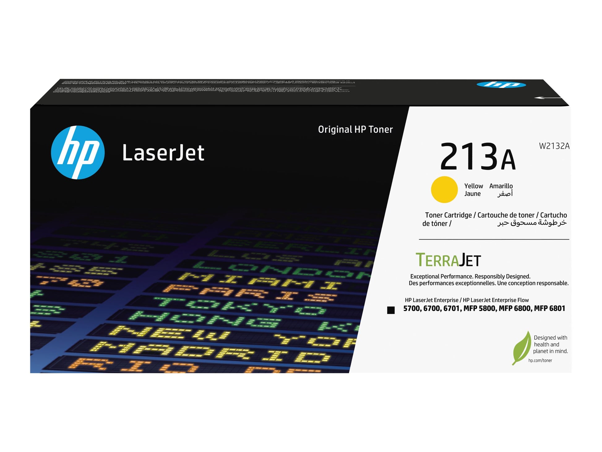 HP 213A - Amarillo - original - LaserJet - cartucho de tóner (W2132A) - para Color LaserJet Enterprise 5700dn, 6700dn, MFP 5800dn, MFP 6800dn-1