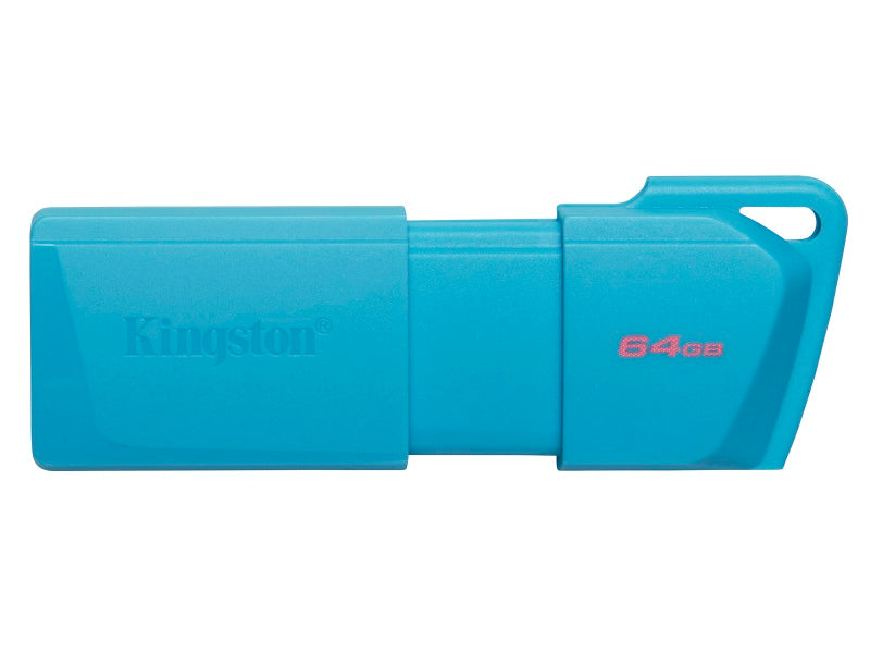 Kingston - USB flash drive - 64 GB - USB 3.2 Gen 1 - NEON Aqua Blue