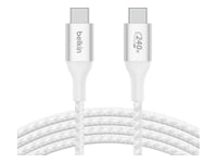 Belkin BoostCharge - Cable USB - 24 pin USB-C (M) a 24 pin USB-C (M) - USB 2.0 - 2 m - compatible con hasta 240 W de potencia - blanco-8