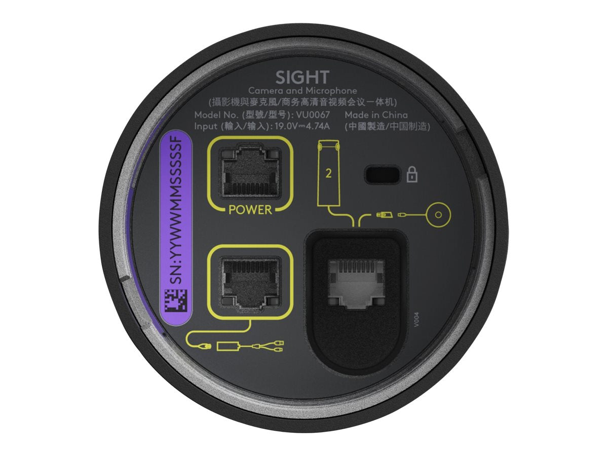 Logitech Sight - Cámera de conferencias - color - 4K - audio - PoE Plus-10