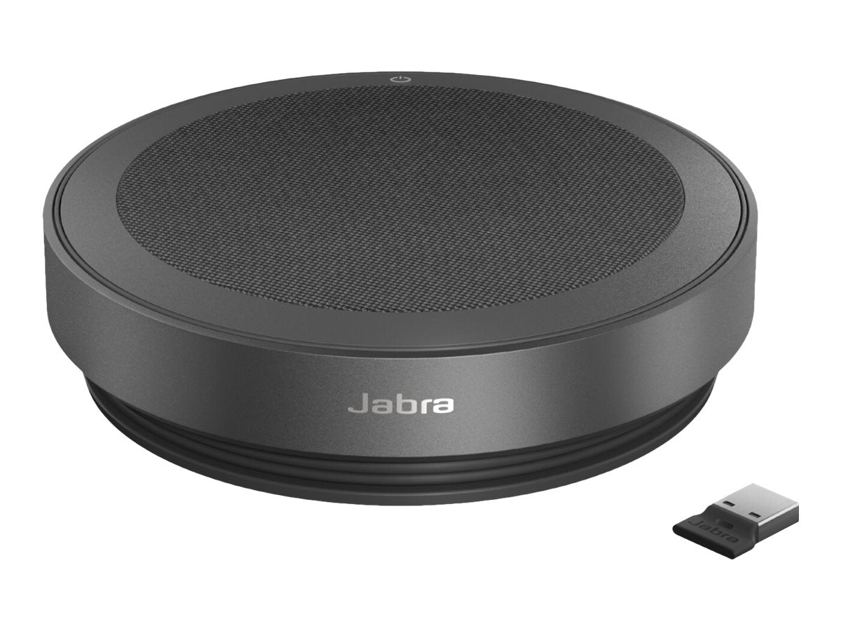 Jabra Speak2 75 MS - Altavoz - Bluetooth - Inalámbrico - USB-C, USB-A - Gris oscuro - Certificado para Microsoft Teams Rooms, Optimizado para Microsoft Teams, Certificado con Microsoft Quick Pairing