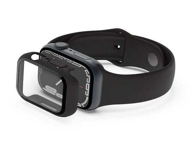 Belkin SCREENFORCE TemperedCurve - Amortiguador para reloj inteligente - 2 en 1 - policarbonato, cristal templado (9H) - negro-1