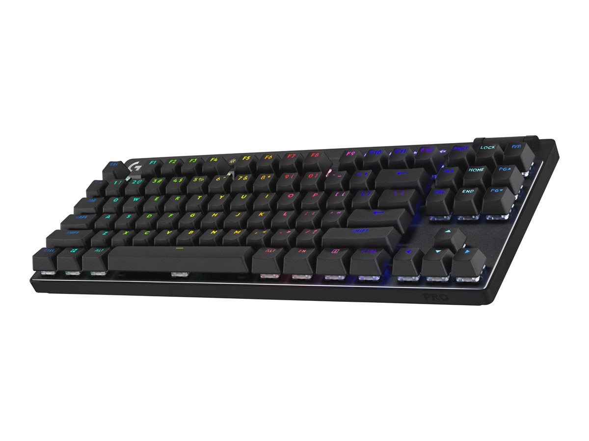 Logitech G PRO X TKL LIGHTSPEED Wireless Gaming Keyboard, Tactile Switches (GX Brown), Black - Teclado - retroiluminación - inalámbrico - 2.4 GHz, Bluetooth - QWERTY - EE. UU. - interruptor: GX Brown Tactile - negro-20