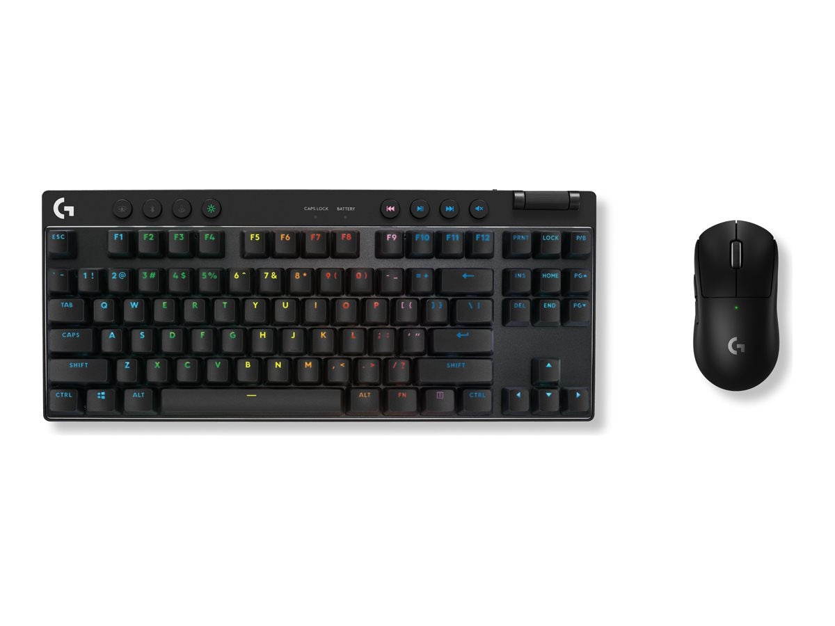 Logitech G PRO X TKL LIGHTSPEED Wireless Gaming Keyboard, Tactile Switches (GX Brown), Black - Teclado - retroiluminación - inalámbrico - 2.4 GHz, Bluetooth - QWERTY - EE. UU. - interruptor: GX Brown Tactile - negro-4