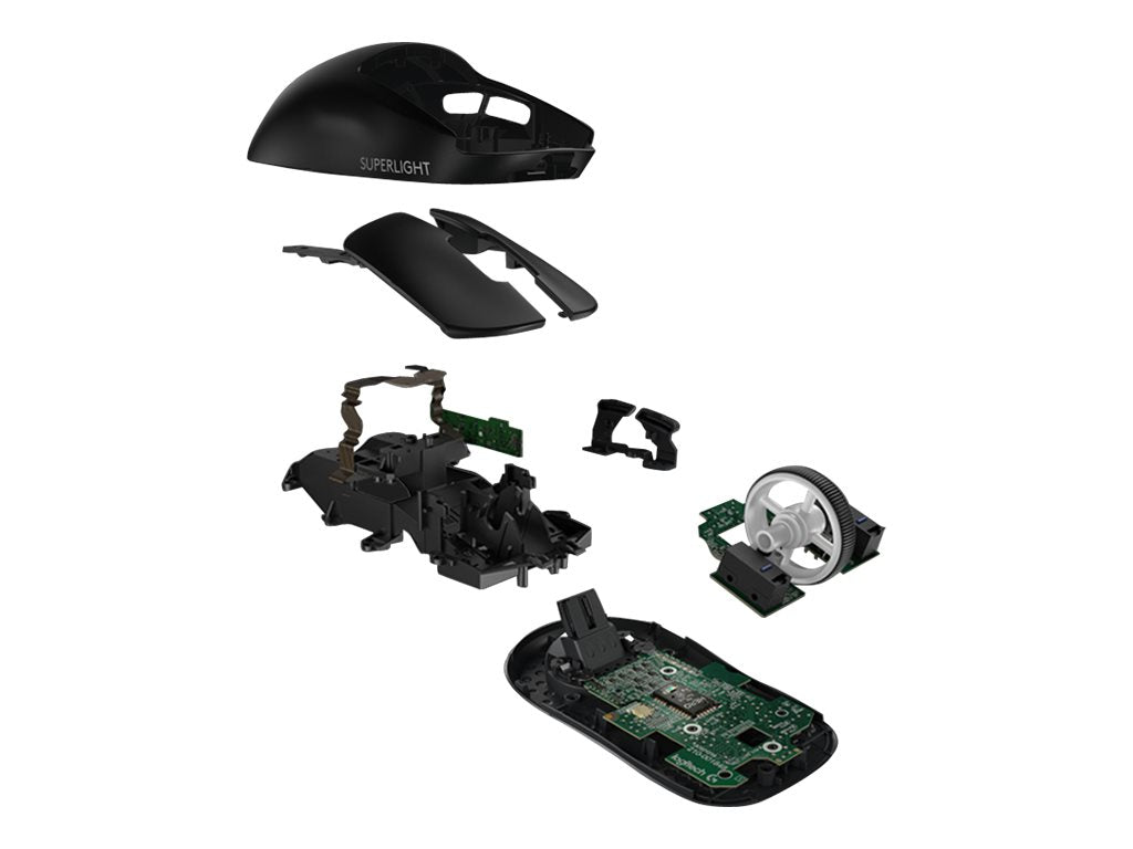 Logitech PRO X SUPERLIGHT Wireless Gaming Mouse - Ratón - óptico - 5 botones - inalámbrico, cableado - 2.4 GHz - negro-1
