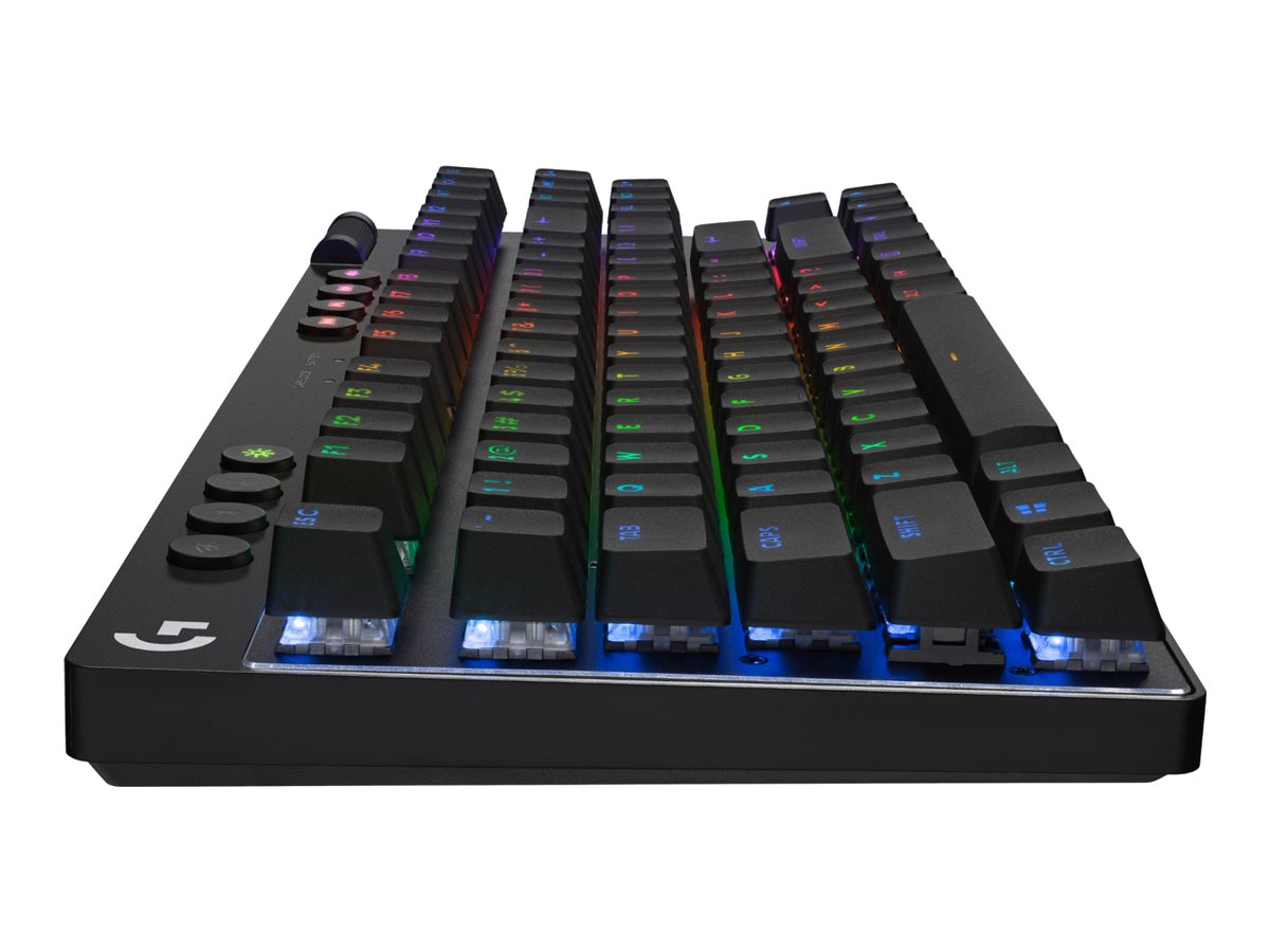 Logitech G PRO X TKL LIGHTSPEED Wireless Gaming Keyboard, Tactile Switches (GX Brown), Black - Teclado - retroiluminación - inalámbrico - 2.4 GHz, Bluetooth - QWERTY - EE. UU. - interruptor: GX Brown Tactile - negro-16
