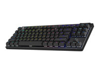 Logitech G PRO X TKL LIGHTSPEED Wireless Gaming Keyboard, Tactile Switches (GX Brown), Black - Teclado - retroiluminación - inalámbrico - 2.4 GHz, Bluetooth - QWERTY - EE. UU. - interruptor: GX Brown Tactile - negro-1
