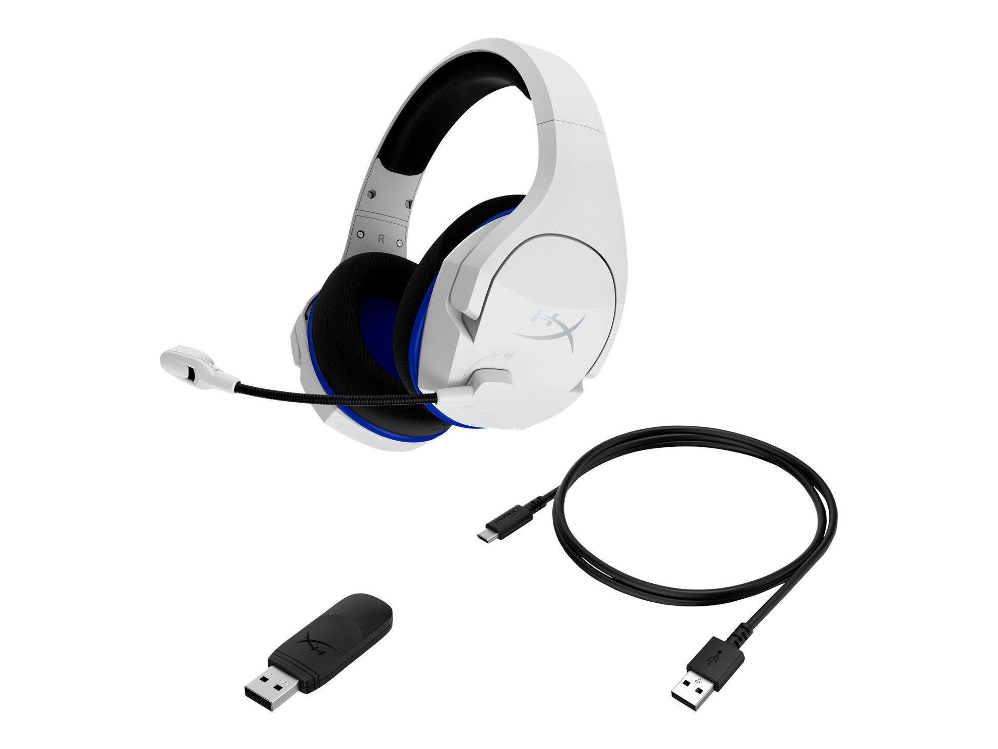 HyperX Cloud Stinger Core - Auricular - tamaño completo - 2,4 GHz - inalámbrico - blanco, azul - para Victus by HP Laptop 15, 16; Laptop 14, 15, 17; Pavilion x360 Laptop; Pro 290 G9-6