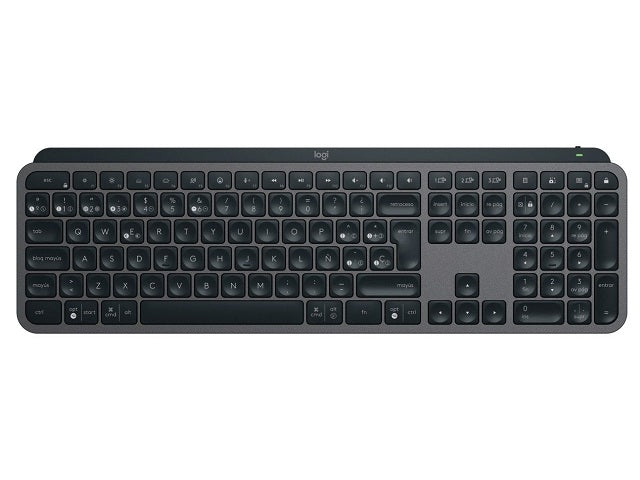 Logitech MX Keys S - Teclado - retroiluminación - inalámbrico - Bluetooth LE - QWERTY - español - interruptor: tecla de tijera - grafito-1