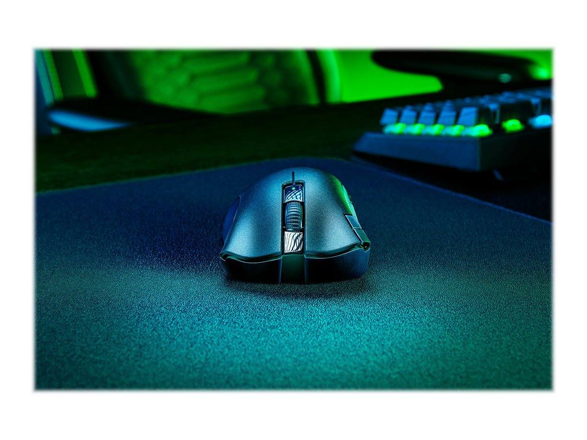 Razer DeathAdder V2 X HyperSpeed - Ratón - ergonómico - diestro - óptico - 7 botones - inalámbrico - 2.4 GHz, Bluetooth - receptor inalámbrico USB