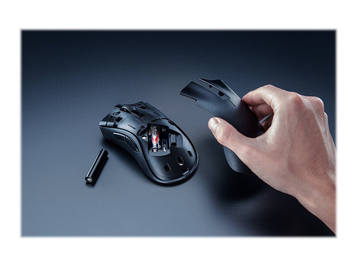 Razer DeathAdder V2 X HyperSpeed - Ratón - ergonómico - diestro - óptico - 7 botones - inalámbrico - 2.4 GHz, Bluetooth - receptor inalámbrico USB-10