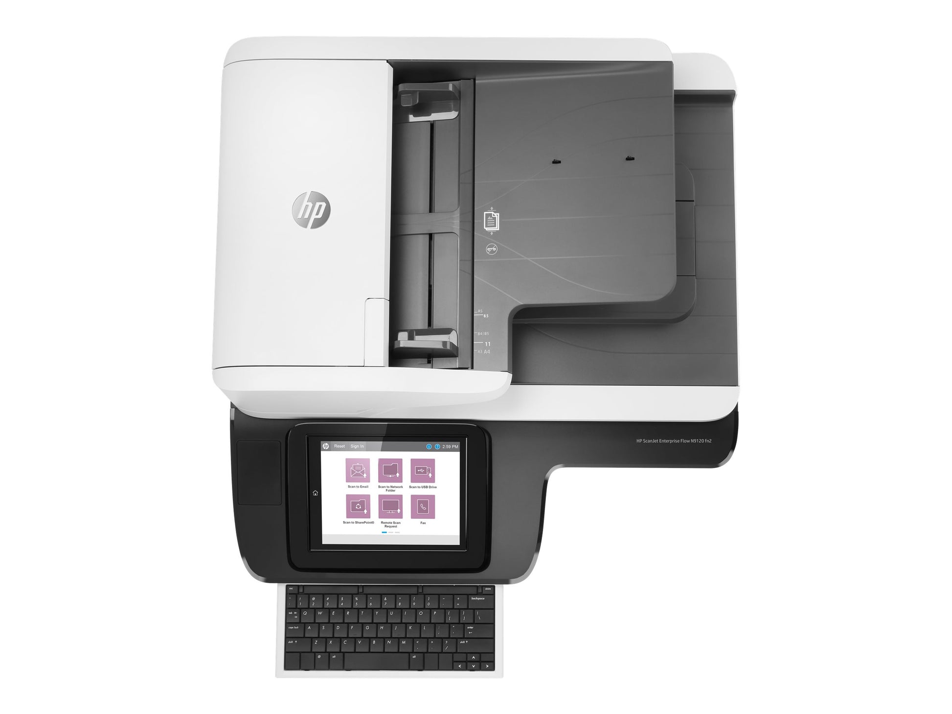 HP ScanJet Enterprise Flow N9120 fn2 - Escáner de documentos - plano: CCD / ADF: CIS - a dos caras - A3/Ledger - 600 ppp x 600 ppp - hasta 120 ppm (mono) / hasta 120 ppm (color) - Alimentador automático de documentos (ADF) (200 hojas) - hasta 20000 explor-20