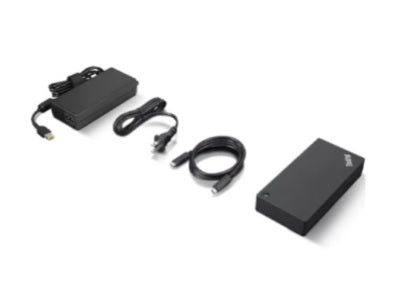 Lenovo ThinkPad Universal USB-C Dock - Estación de conexión - USB-C - HDMI, 2 x DP - 1GbE - 90 vatios - CRU - Estados Unidos