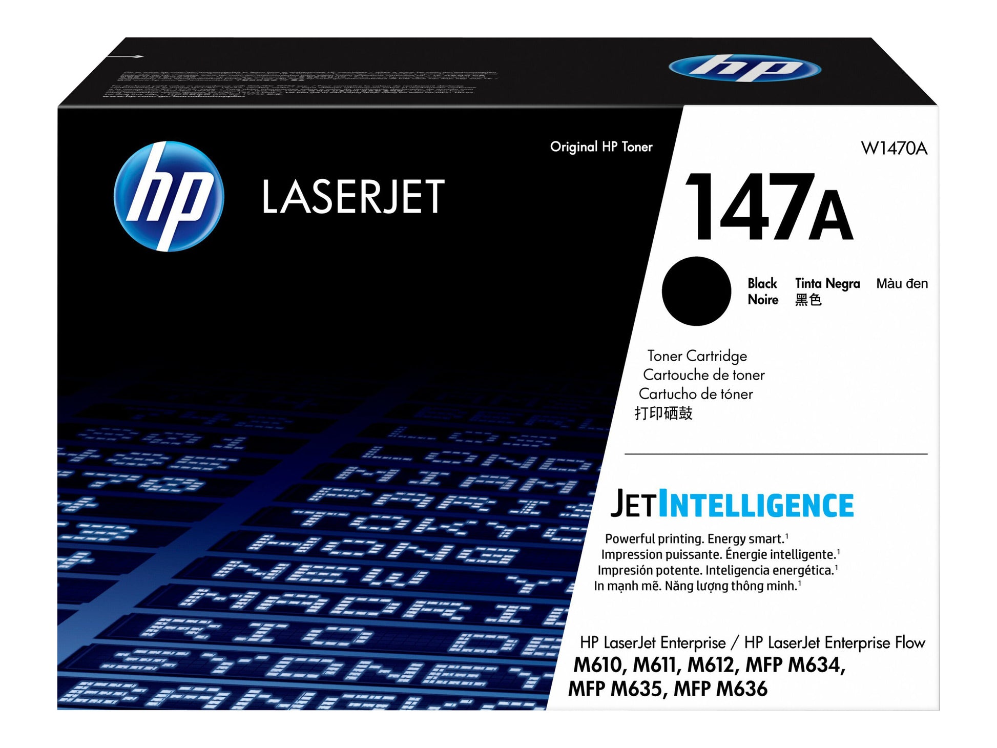 HP 147A - Negro - original - LaserJet - cartucho de tóner (W1470A) - para LaserJet Enterprise MFP M634; LaserJet Enterprise Flow MFP M634, MFP M635, MFP M636-7