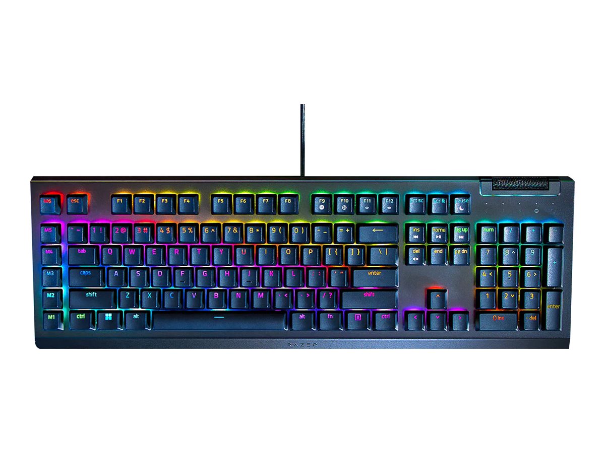 Razer BlackWidow V4 X - Teclado - retroiluminación - USB - QWERTY - EE. UU. - interruptor: Razer Green Gen-3-3