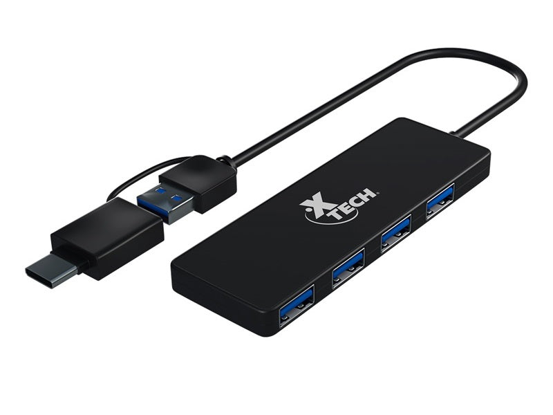 Xtech - Hub - 4 puertos - USB 3.0 XTC-390-8