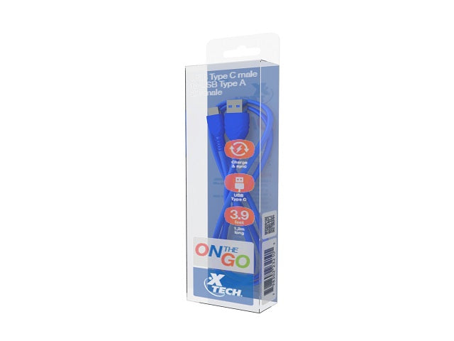 Xtech - USB cable - 4 pin USB Type A - USB Type-C - 1.2 m - Bag of 10 un XTG-238-1