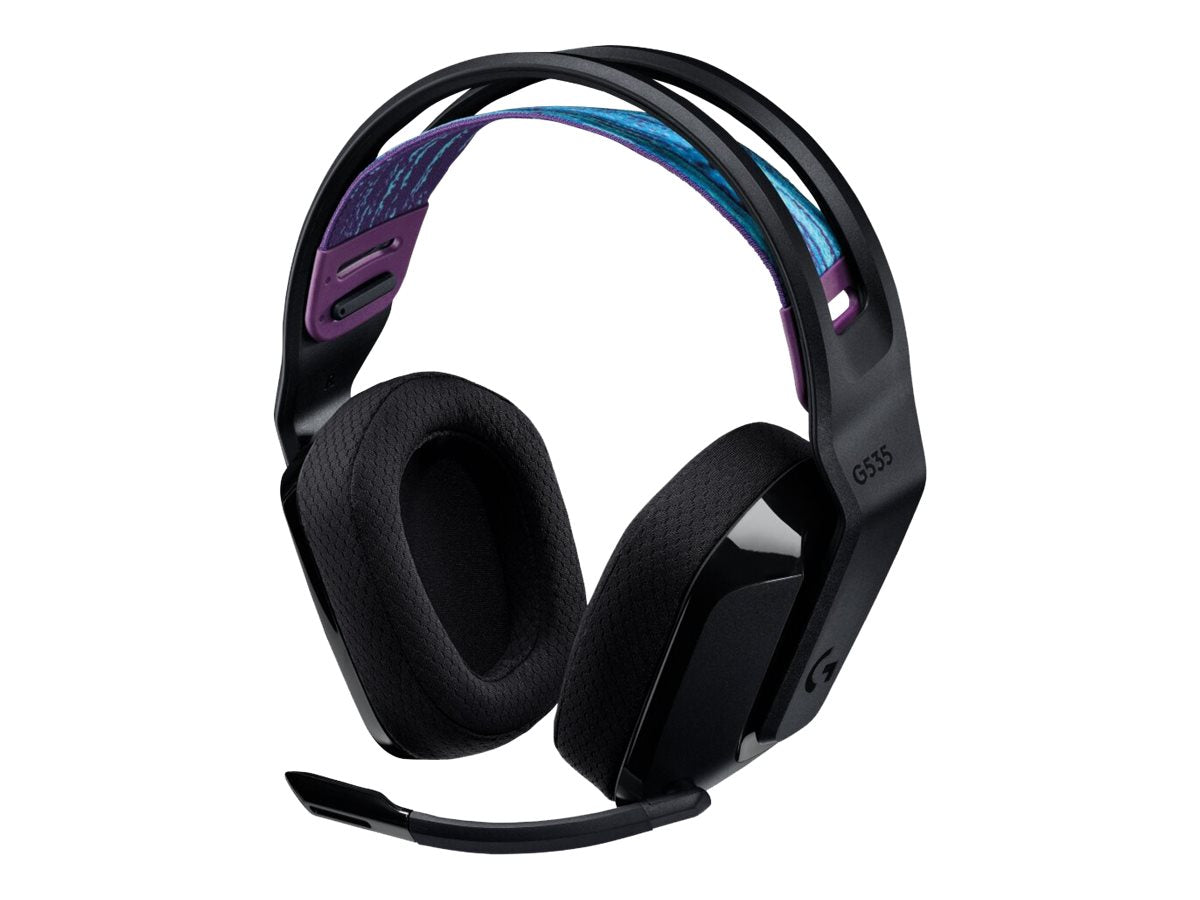 Logitech G535 LIGHTSPEED Wireless Gaming Headset - Lightweight on-ear headphones, flip to mute mic, stereo, compatible with PC, PS4, PS5, USB rechargeable - Black - Auricular - tamaño completo - LIGHTSPEED - inalámbrico - certificado Discord-18