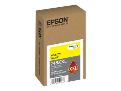 Epson 748XXL - XL - amarillo - original - cartucho de tinta - para WorkForce Pro WF-6090, WF-6590, WF-8090, WF-8090 D3TWC, WF-8590, WF-8590 D3TWFC-4