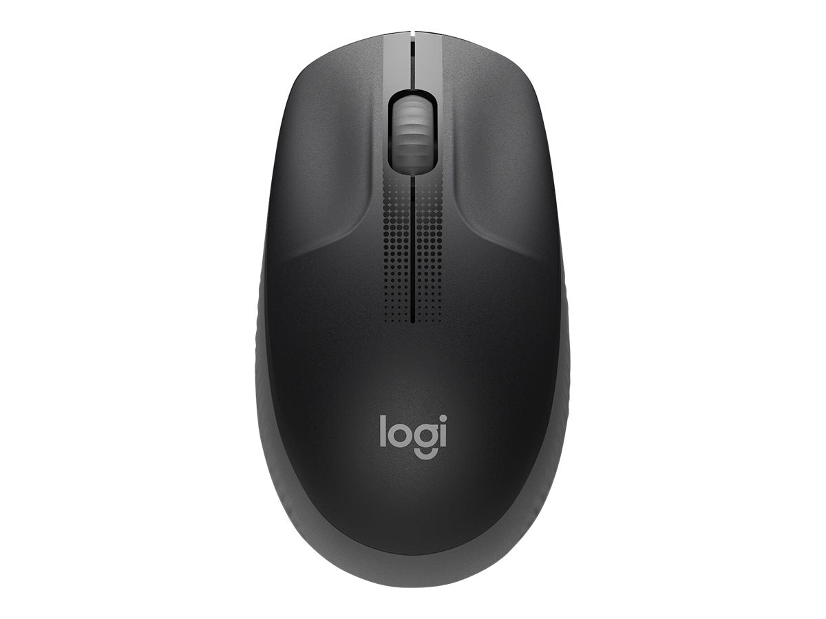 Logitech M190 - Ratón - óptico - 3 botones - inalámbrico - receptor inalámbrico USB - carbón-16
