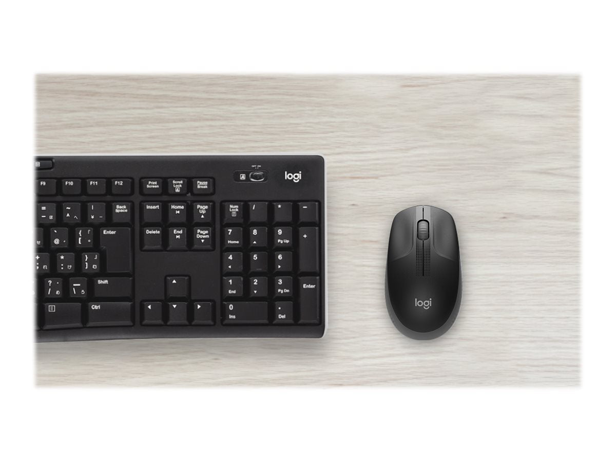 Logitech M190 - Ratón - óptico - 3 botones - inalámbrico - receptor inalámbrico USB - carbón